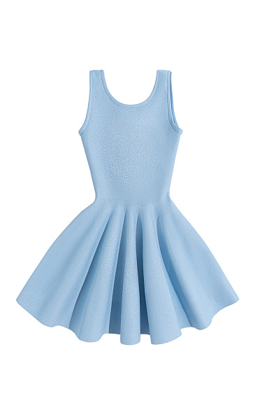 Трикотажное платье мини с люрексом