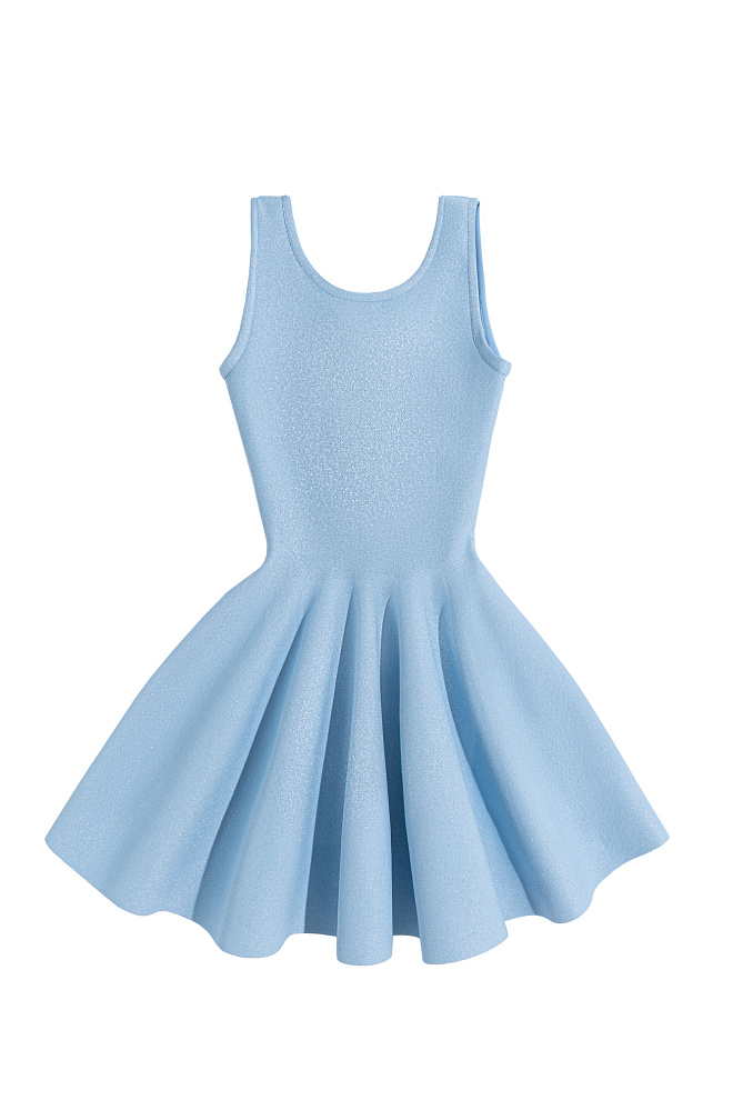 Трикотажное платье мини с люрексом