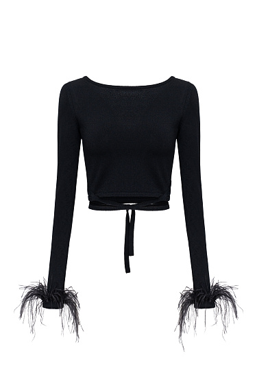 Топ с перьями