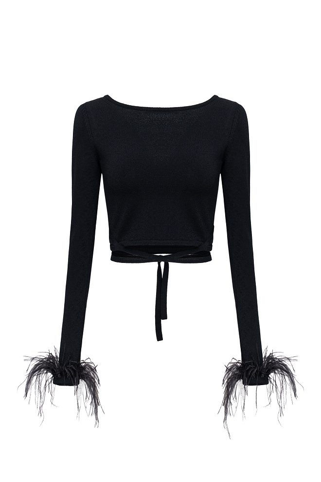 Топ с перьями