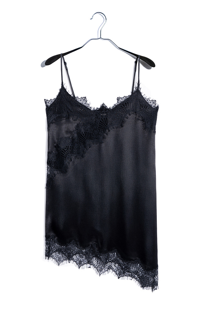 Платье-комбинация с кружевом