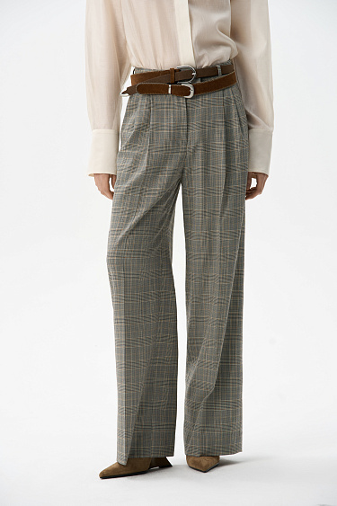 Брюки в клетку гленчек