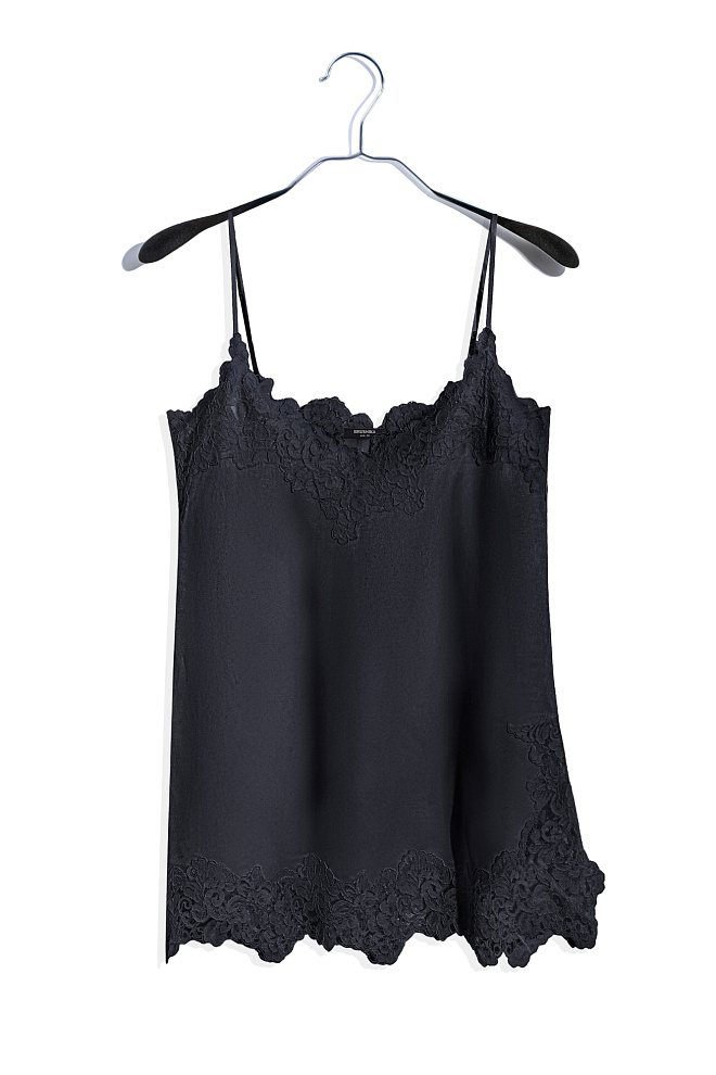 Топ из вискозы с кружевом