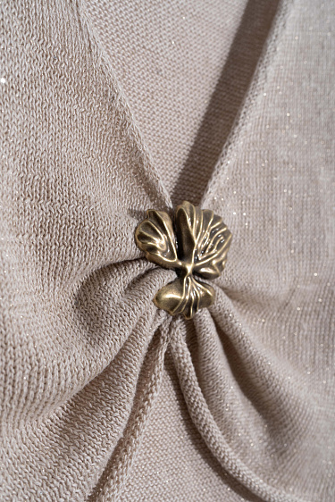 Топ изо льна с люрексом