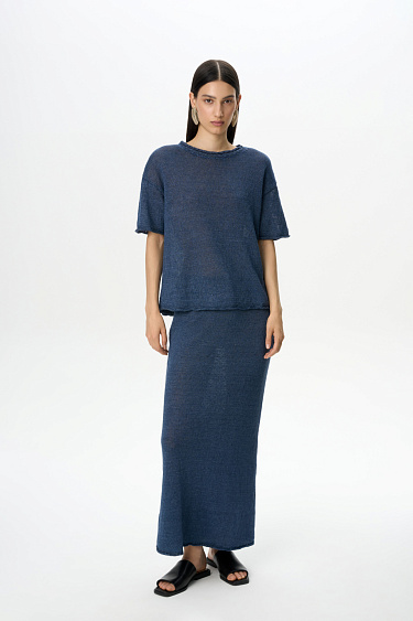 Юбка макси из 100% льна