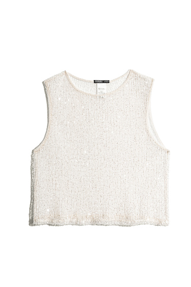 Прозрачный топ с пайетками