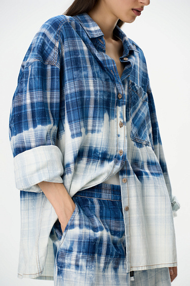 Рубашка тай-дай из 100% хлопка 