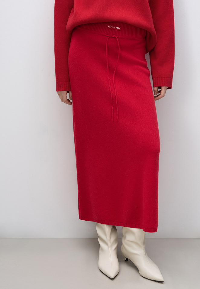 Трикотажная юбка из кашемира и шерсти