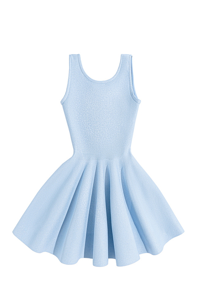 Трикотажное платье мини с люрексом