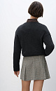 Юбка длины мини в клетку гленчек из шерсти. Модель прямого кроя, с крупными складками, поясом со шлевками для ремня, врезными карманами спереди и застежкой на молнию. Изделие без подкладки.