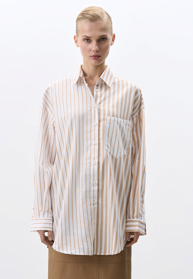 Рубашка из хлопка в полоску