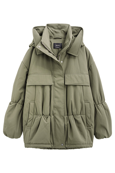 Длинная куртка из текстурной ткани