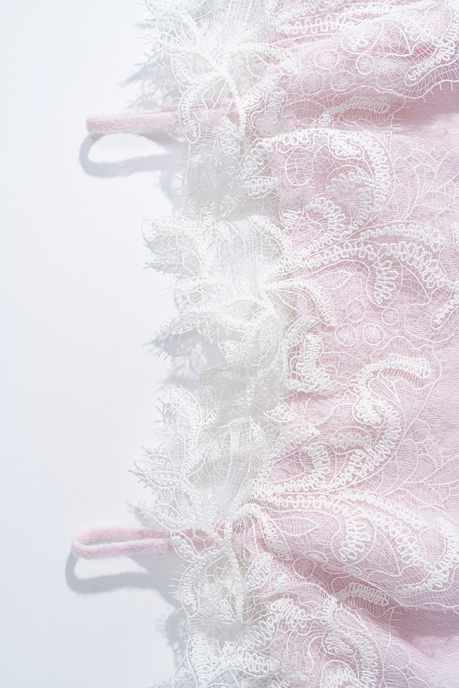 Лонгслив из шерсти мериноса с кружевом