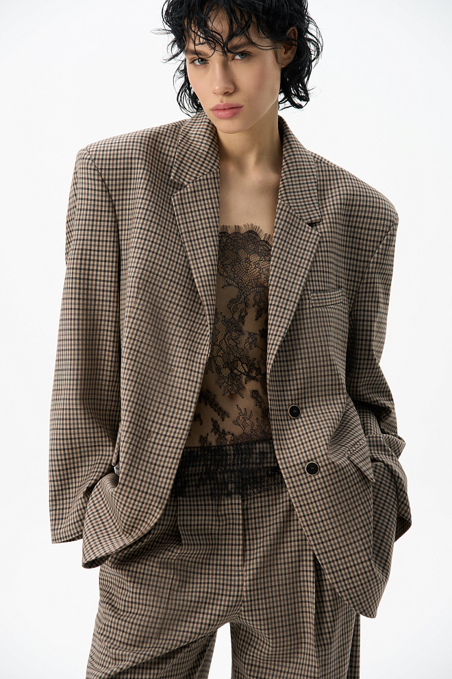 Брюки в клетку виши