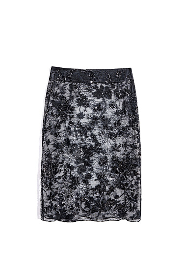 Кружевная юбка с пайетками