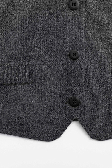 Трикотажный жилет из шерсти с кашемиром