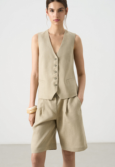 Классический жилет из 100% льна