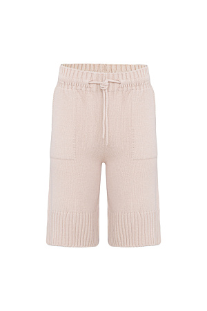 розовый Трикотажные шорты из шерсти альпака. Модель свободного силуэта с боковыми карманами и эластичным поясом на кулиске.