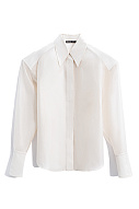 Рубашка из шелка с большими плечами, S