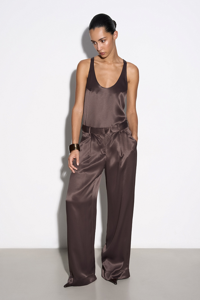 Атласные брюки 