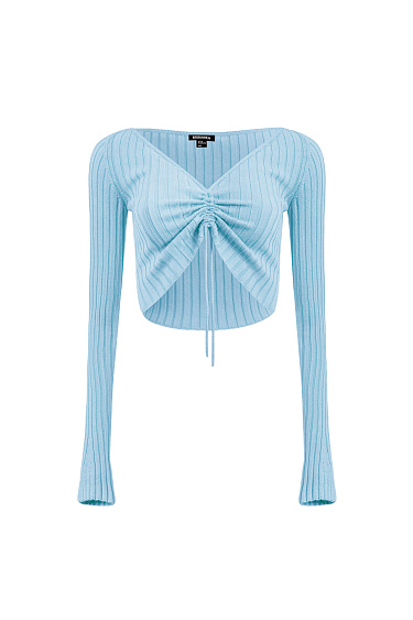 Топ с длинным рукавом и кулиской