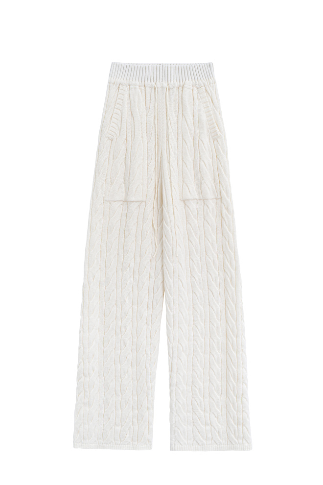 Трикотажные брюки с косами