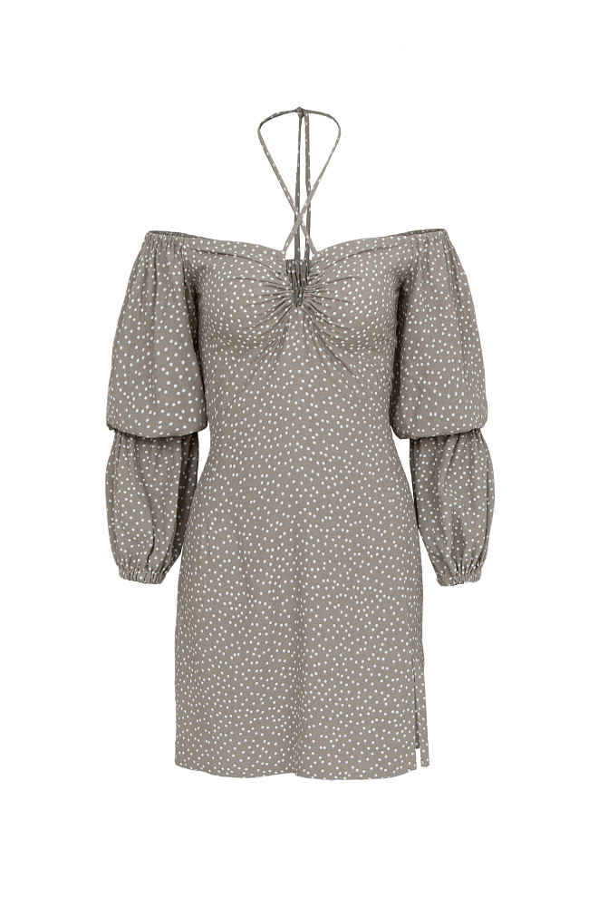 Платье из вискозы с принтом