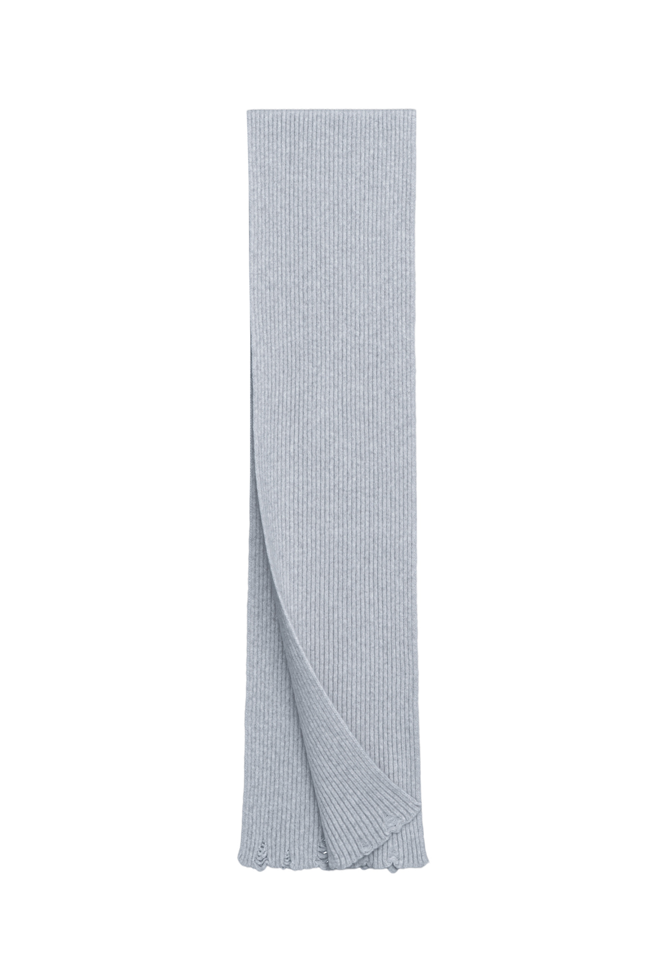 Трикотажный шарф из шерсти мериноса. Имитация пропущеных петель по краямизделия. Дополнить образ можно шапкой.