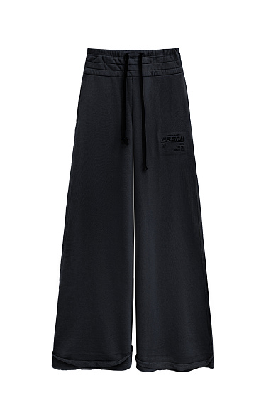 Широкие брюки из хлопка на кулиске