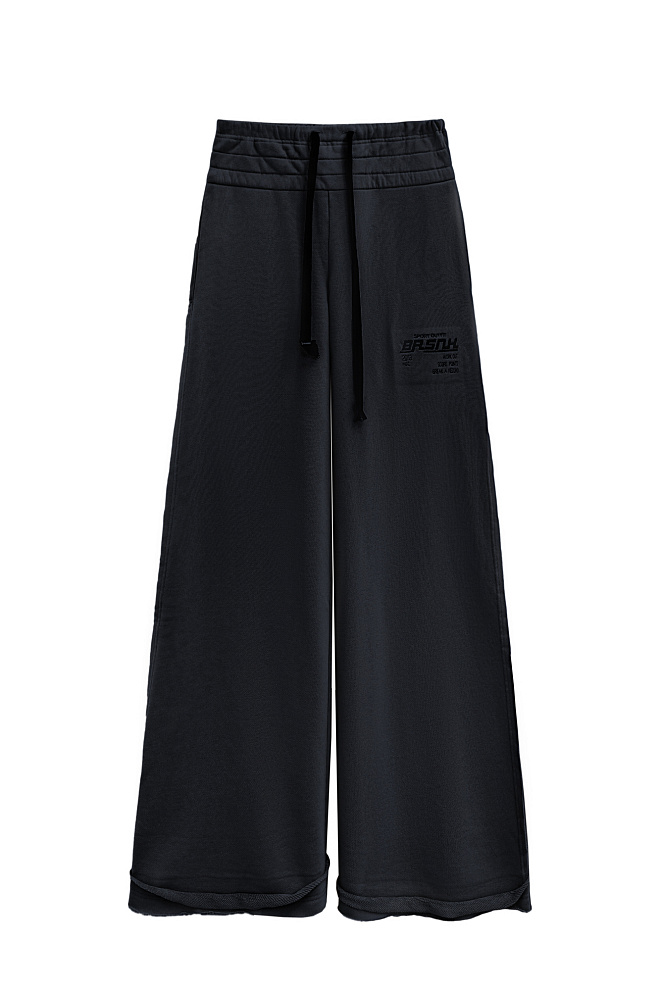 Широкие брюки из хлопка на кулиске