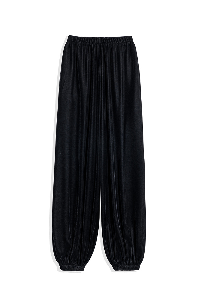 Бархатные брюки-джоггеры