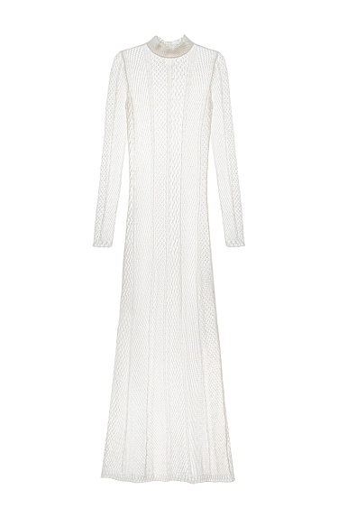 Ажурное платье из мохера и шерсти альпака