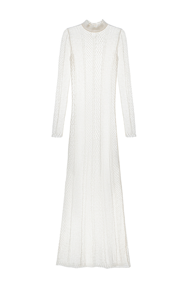 Ажурное платье из мохера и шерсти альпака