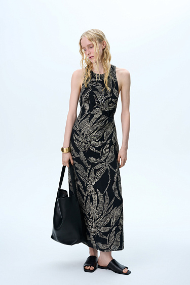 Принтованное платье из 100% вискозы