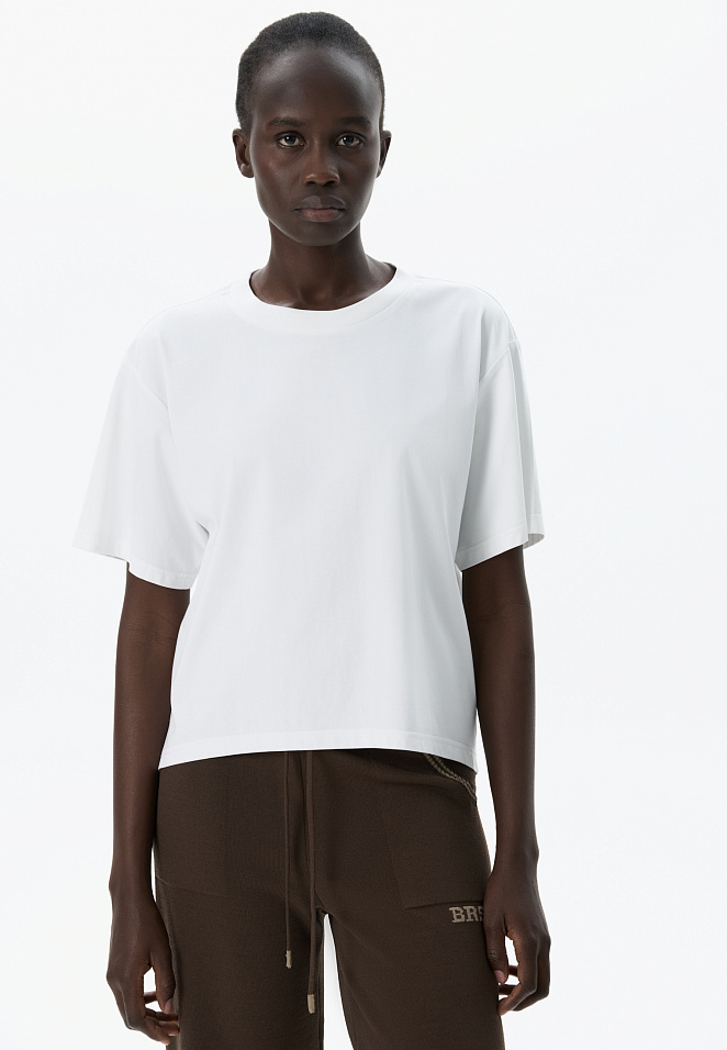 Укороченная футболка из хлопка