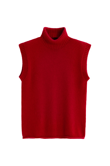 Трикотажный жилет из пуха лисы