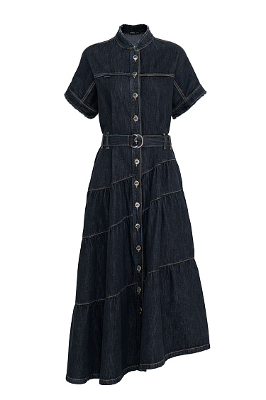 Джинсовое платье с асимметричным низом