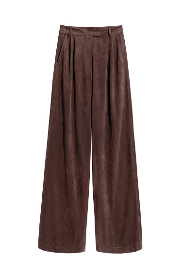 Брюки с отделкой под замшу