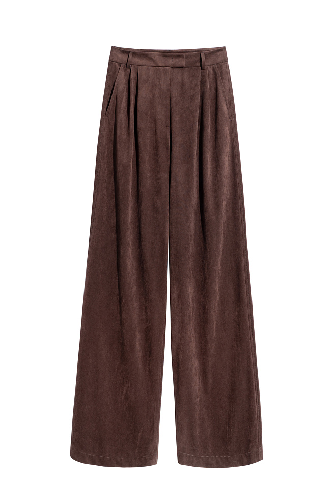 Брюки с отделкой под замшу