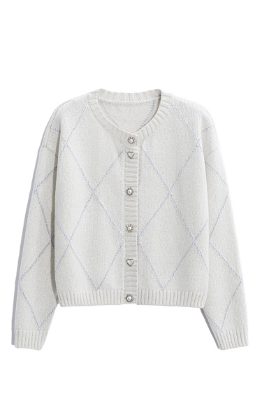 Кардиган из шерсти и кашемира с узором аргайл