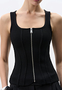 Корсет из вискозы с застежкой на молнию, S