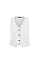 Жилет из поливискозы с имитацией карманов и разрезом снизу.