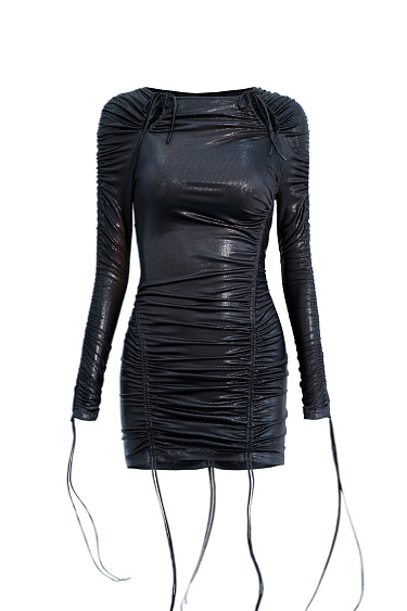 Платье с металлизированным покрытием