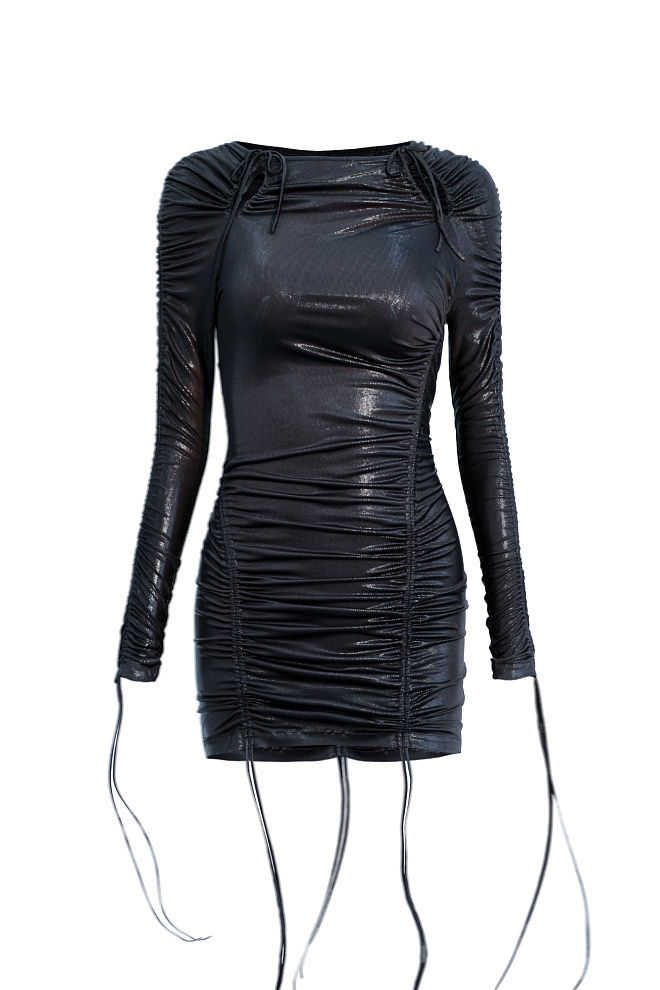 Платье с металлизированным покрытием