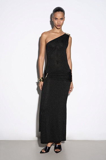 Платье макси на одно плечо