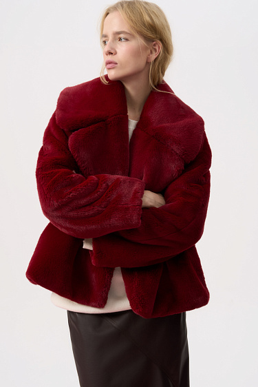 Шуба из экомеха