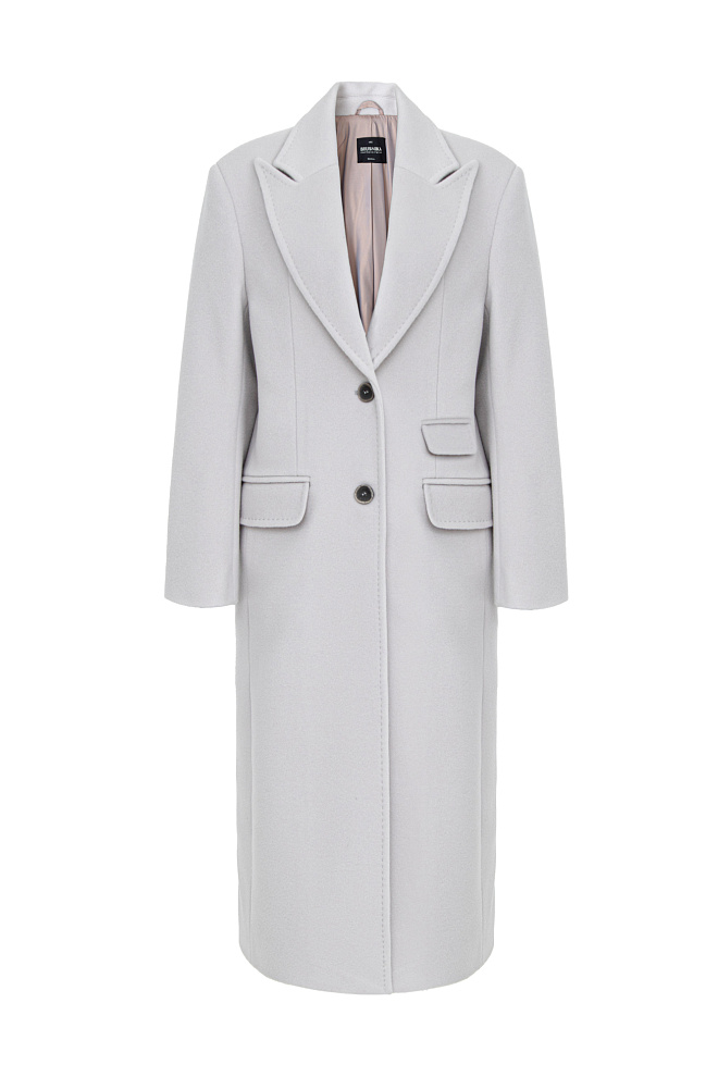 Шерстяное пальто на двух пуговицах 