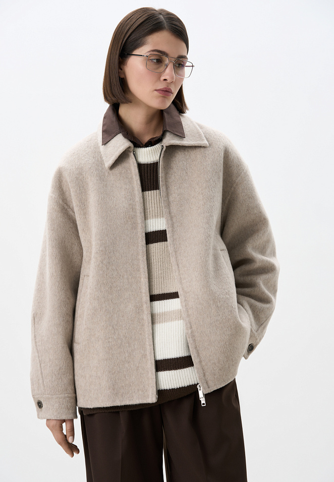 Куртка на молнии из шерсти