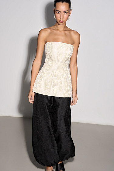 Удлиненный корсет из жаккарда