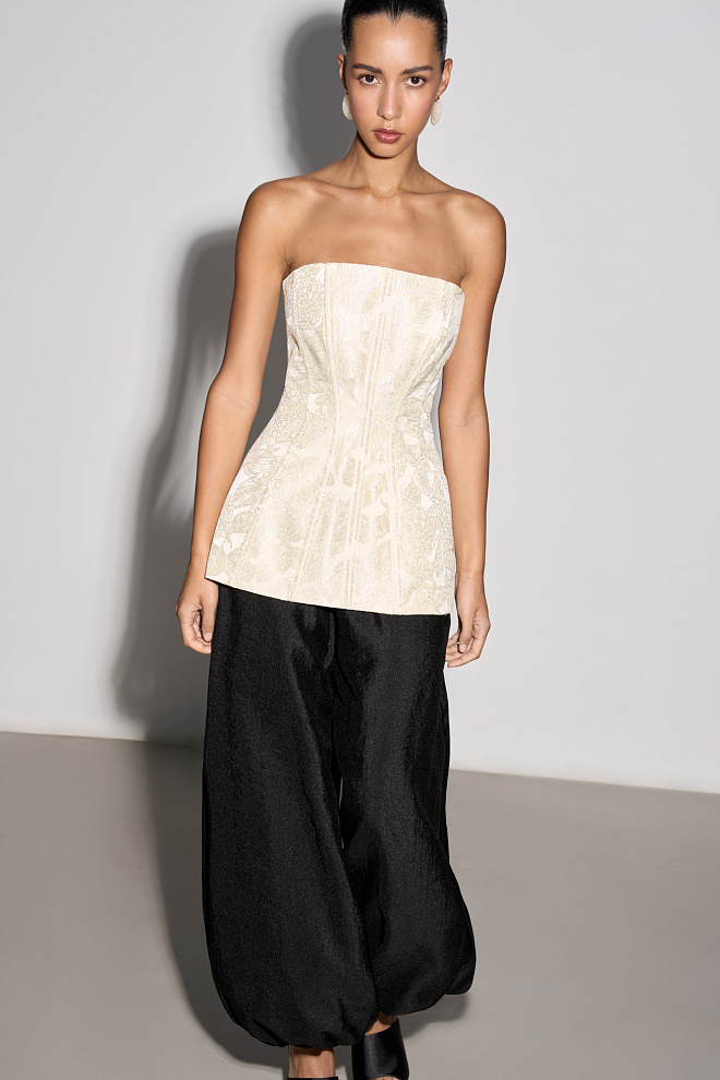 Удлиненный корсет из жаккарда